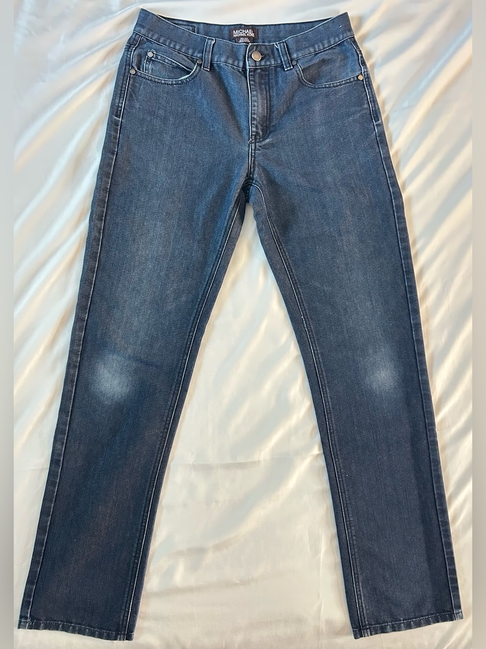 Michael Kors Straight Leg Jeans Men’s 30x34 Dark Wash Stretch Denim MK Logo